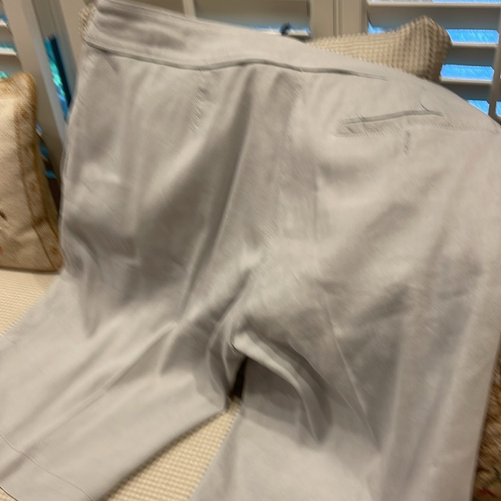 Eileen Fisher Soft Gray Linen Trousers - Picture 2 of 3